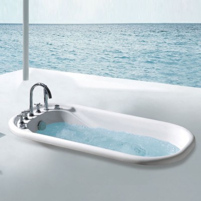 Rectangular  White Embedded Modern Bathtub