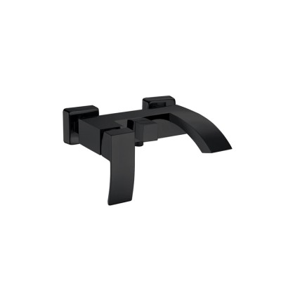 Modern Design Matt Black Finished Wall Mounted Bath Faucet