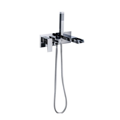 Wall Mounted Waterfall Brass  Bath Shower Faucet